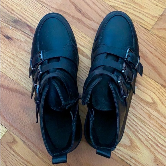 ASOS Design Ahoy chunky buckle ankle boots in BLACK - Picture 4 of 10